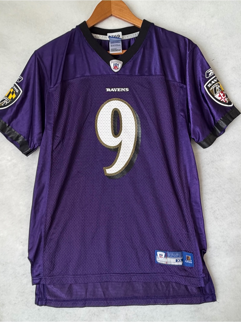 Vintage REEBOK Baltimore Ravens Steve McNair PURPLE NFL Jersey Youth XL 8769